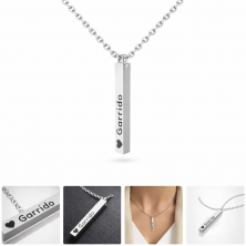 Colgante personalizado Barra Acero Inoxidable